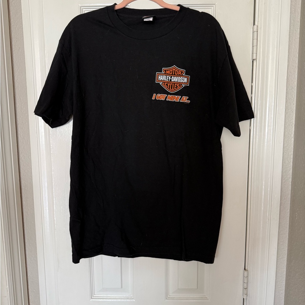 Harley-Davidson Black and Orange Men's Tee
